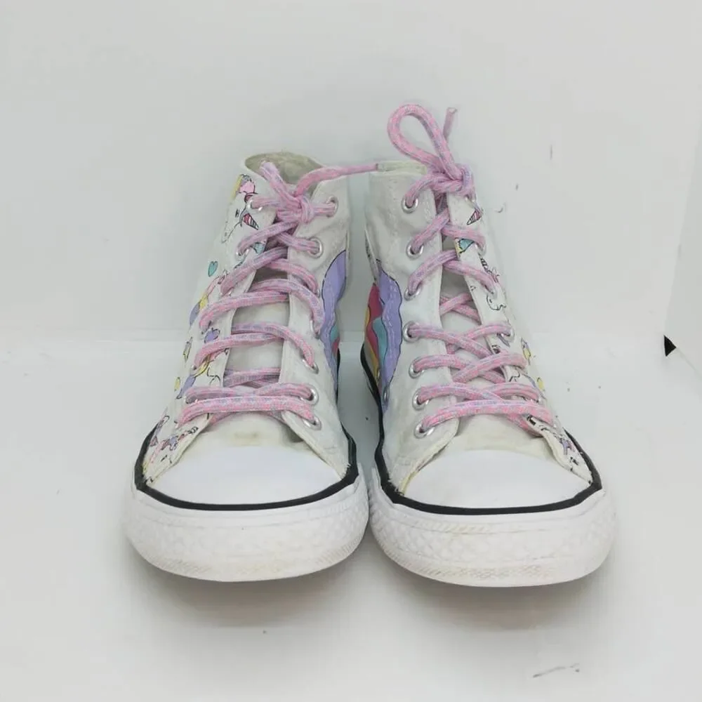 Converse Chuck Taylor Girls Unicorn Hi Top Multi Color Sneakers - sz. 3